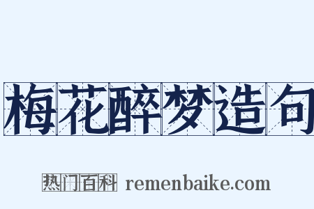 梅花醉梦造句是什么意思的图片